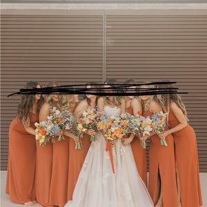 COPY - COPY - BIRDY GREY- terracotta bridesmaid dress, size small